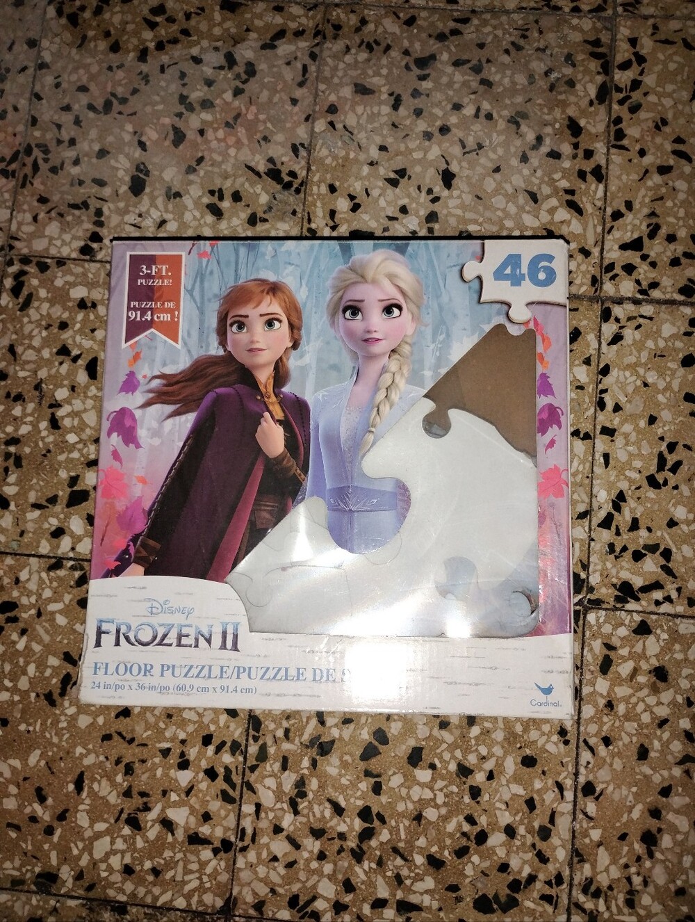 Disney Frozen II Anna & Elsa 46-Piece Floor Puzzle - Purple and White